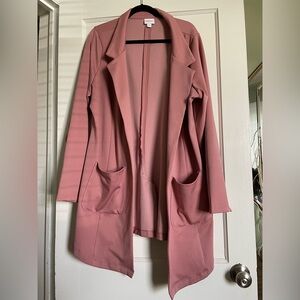 LuLaRoe Gwen Pink Casual Blazer Lightweight Open Front